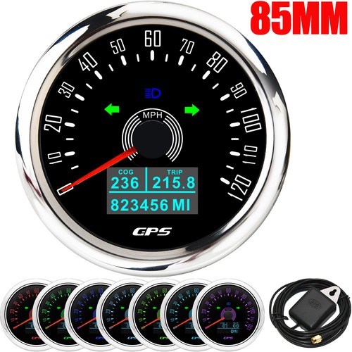 Tachimetro gps 85mm - 0-120, mph